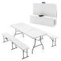 BIRCHTREE Folding Picnic Table and Bench Set 6FT 3 Piece