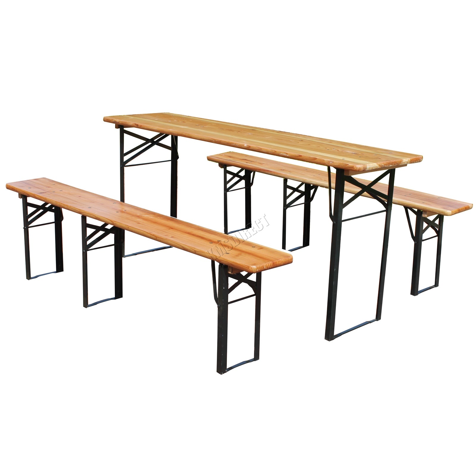 Birchtree Trestle Folding Beer Table & Bench Set