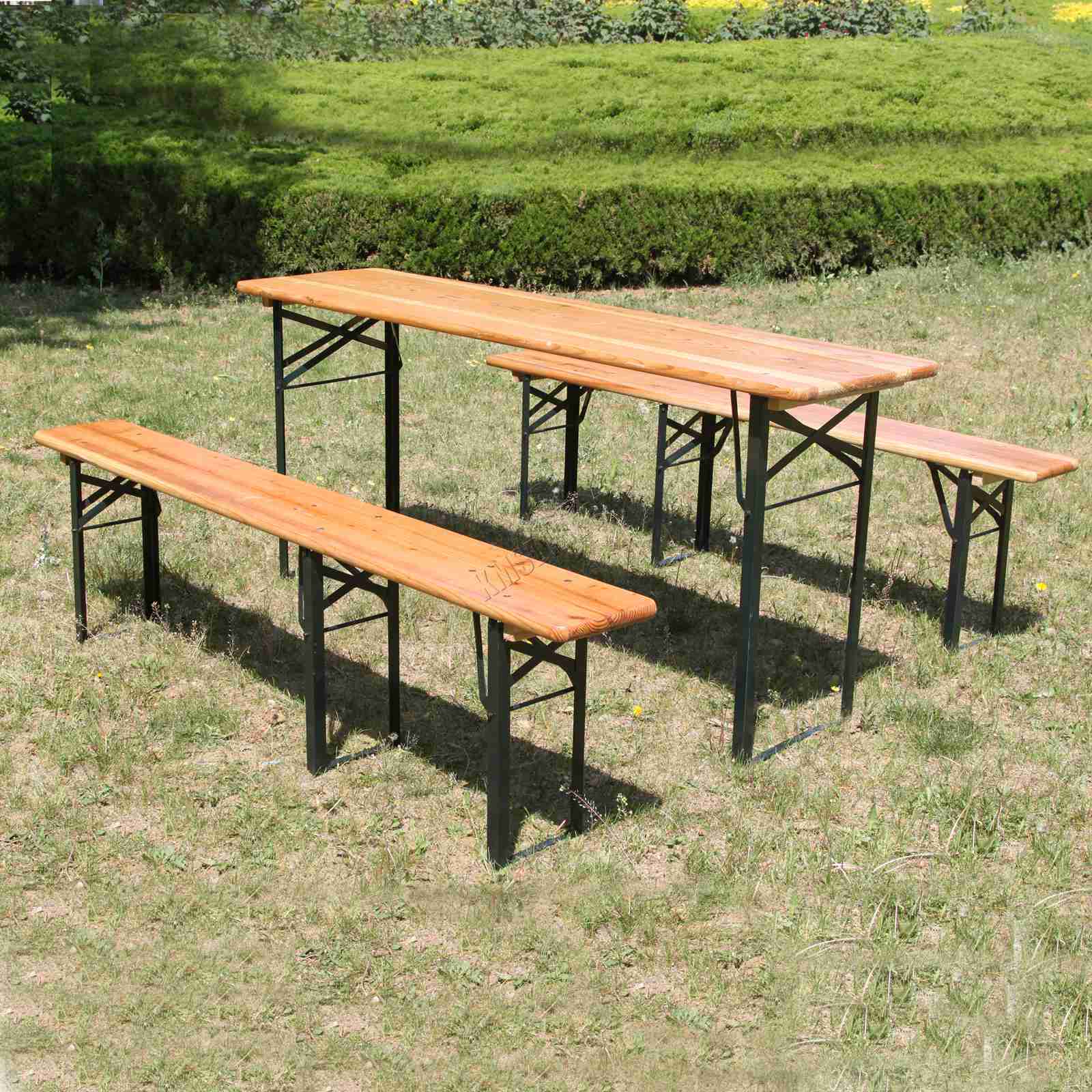 Birchtree Trestle Folding Beer Table & Bench Set