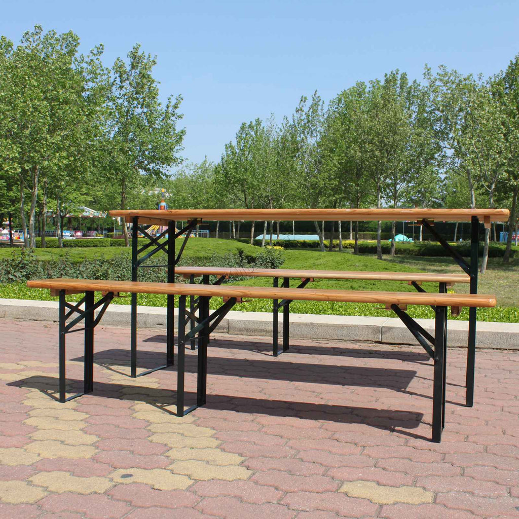 Birchtree Trestle Folding Beer Table & Bench Set