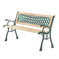 BIRCHTREE Garden Bench 3 Seater Cast Iron Legs