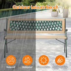 BIRCHTREE Garden Bench 3 Seater Cast Iron Legs