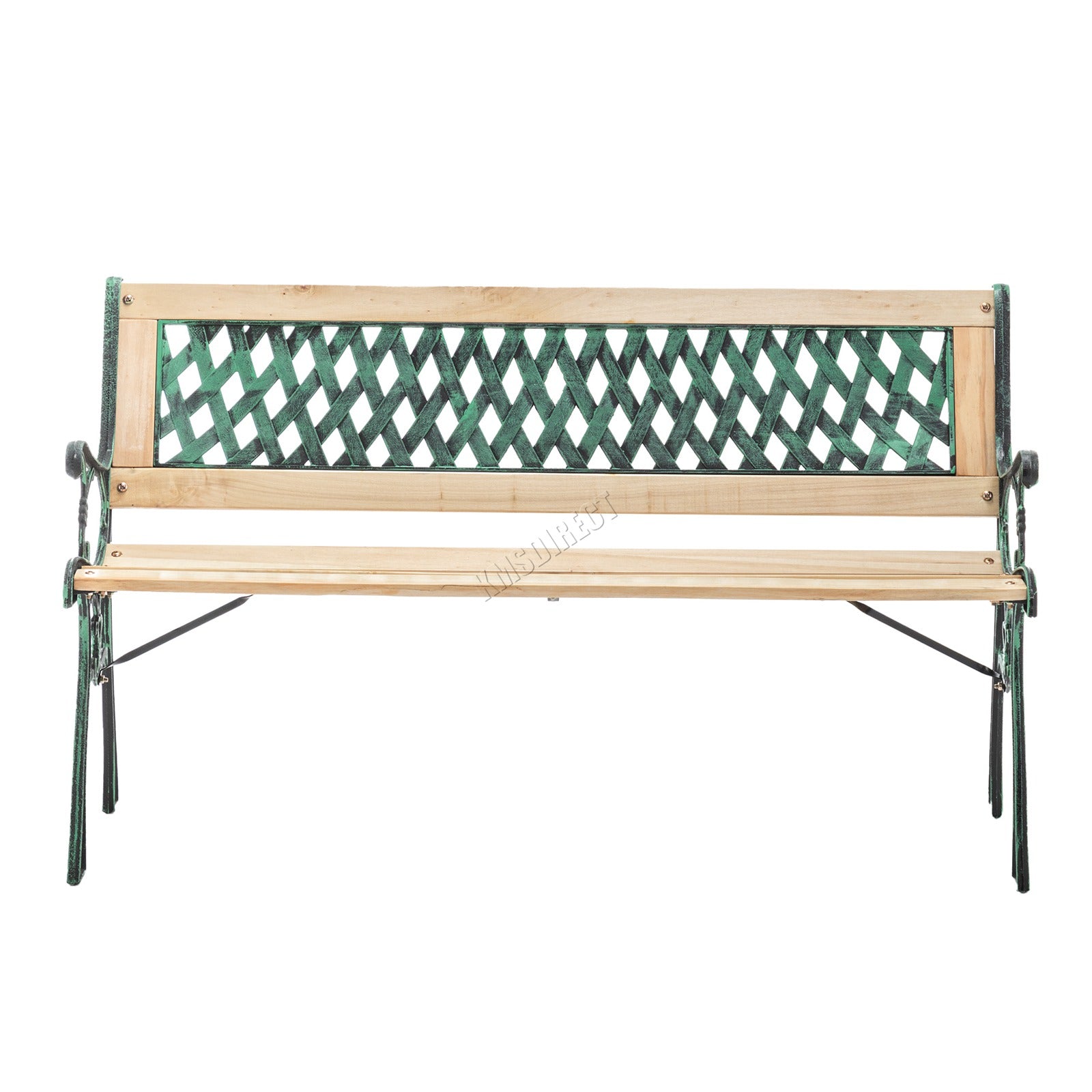 BIRCHTREE Garden Bench 3 Seater Cast Iron Legs