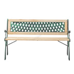 BIRCHTREE Garden Bench 3 Seater Cast Iron Legs