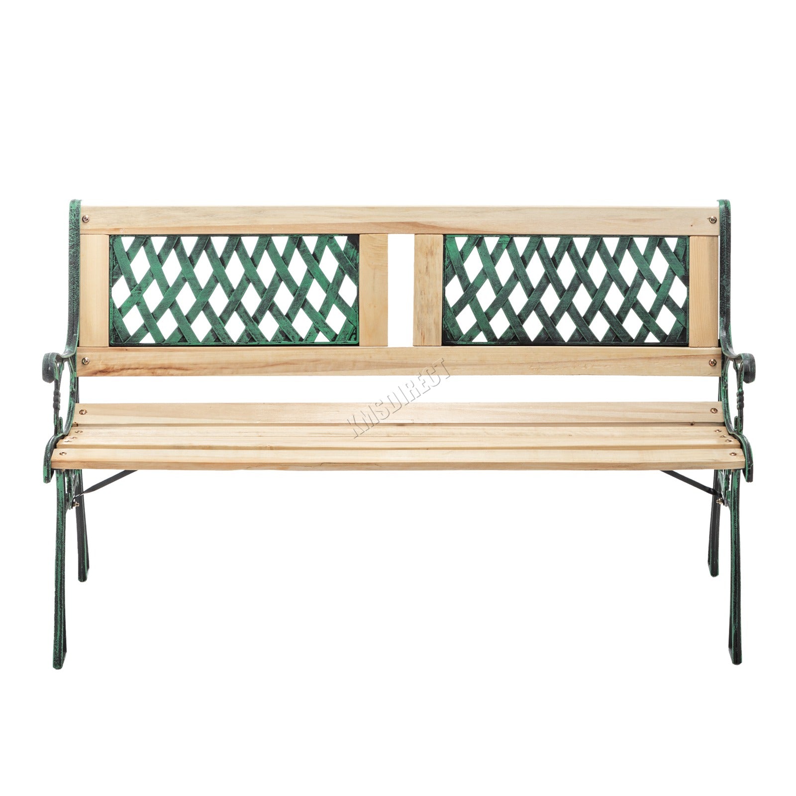 BIRCHTREE Garden Bench 3 Seater Cast Iron Legs