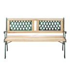 BIRCHTREE Garden Bench 3 Seater Cast Iron Legs