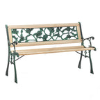 BIRCHTREE Garden Bench 3 Seater Cast Iron Legs