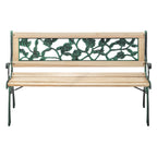 BIRCHTREE Garden Bench 3 Seater Cast Iron Legs