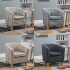 WestWood Linen Fabric Tub Chair TC03