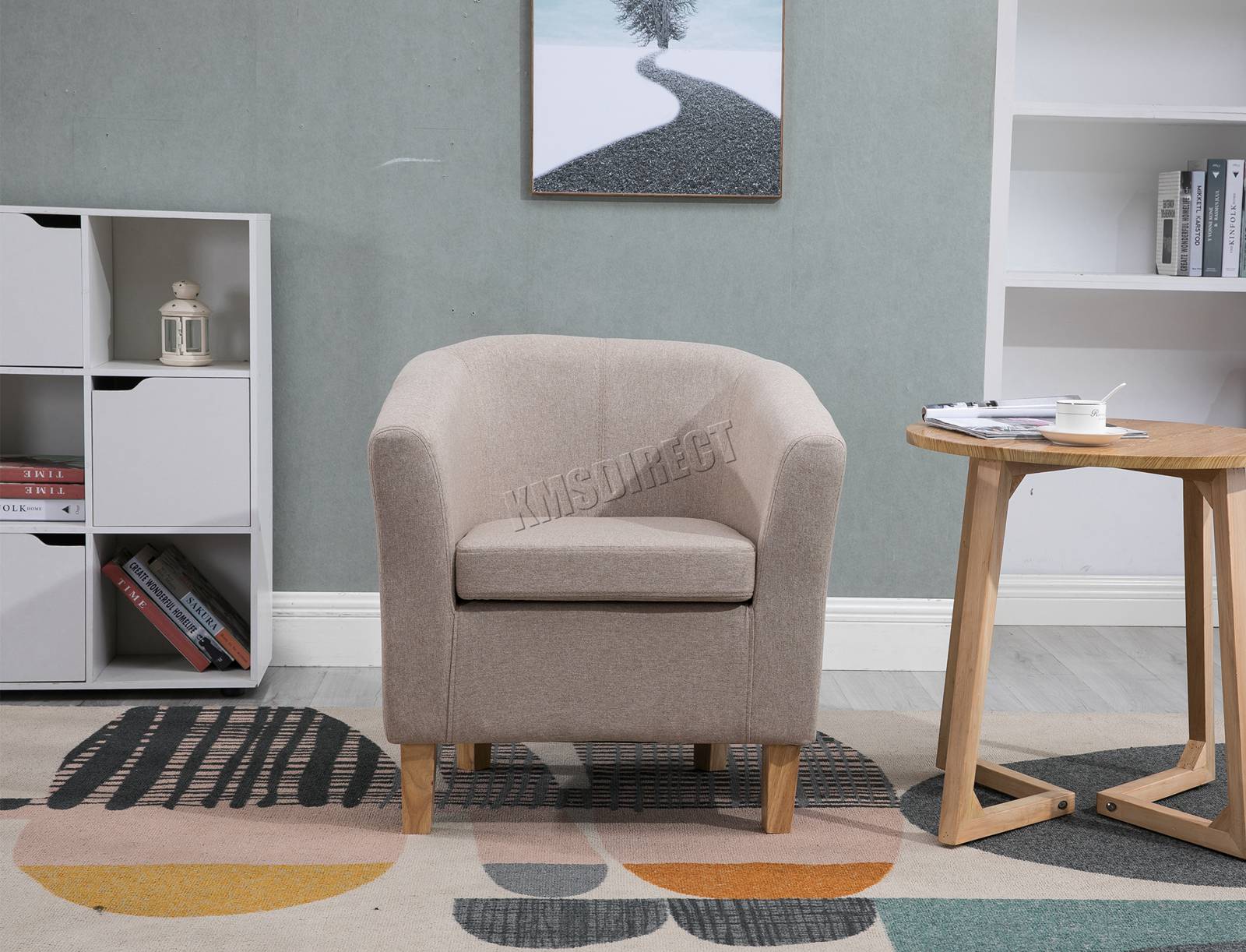 WestWood Linen Fabric Tub Chair TC03