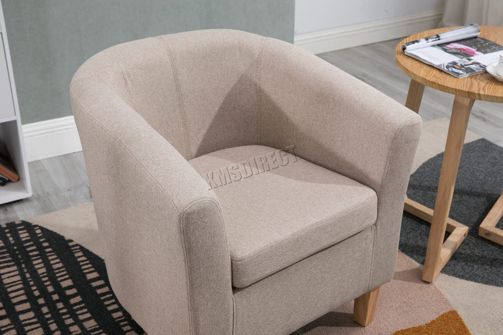 WestWood Linen Fabric Tub Chair TC03