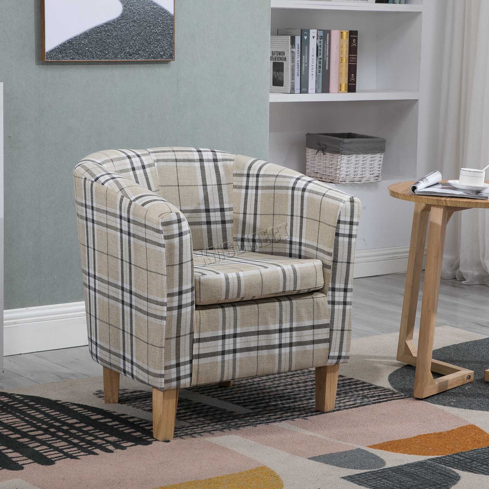 WestWood Linen Fabric Tub Chair TC03