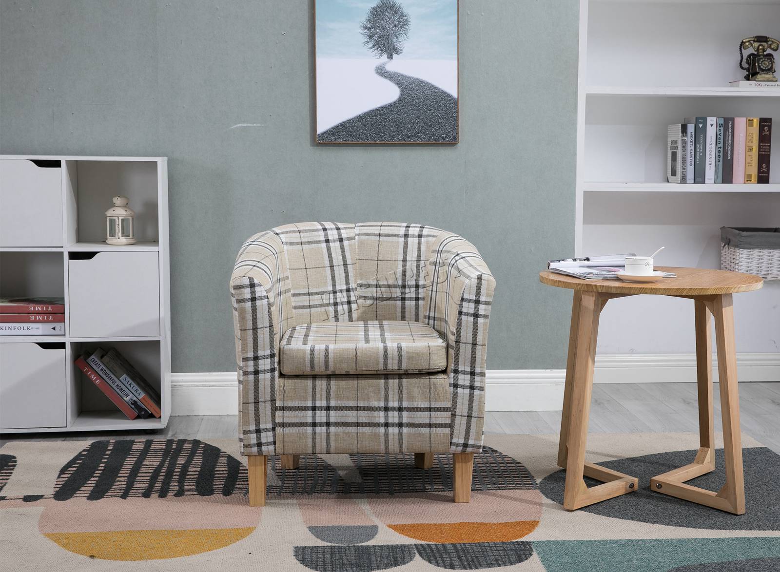 WestWood Linen Fabric Tub Chair TC03