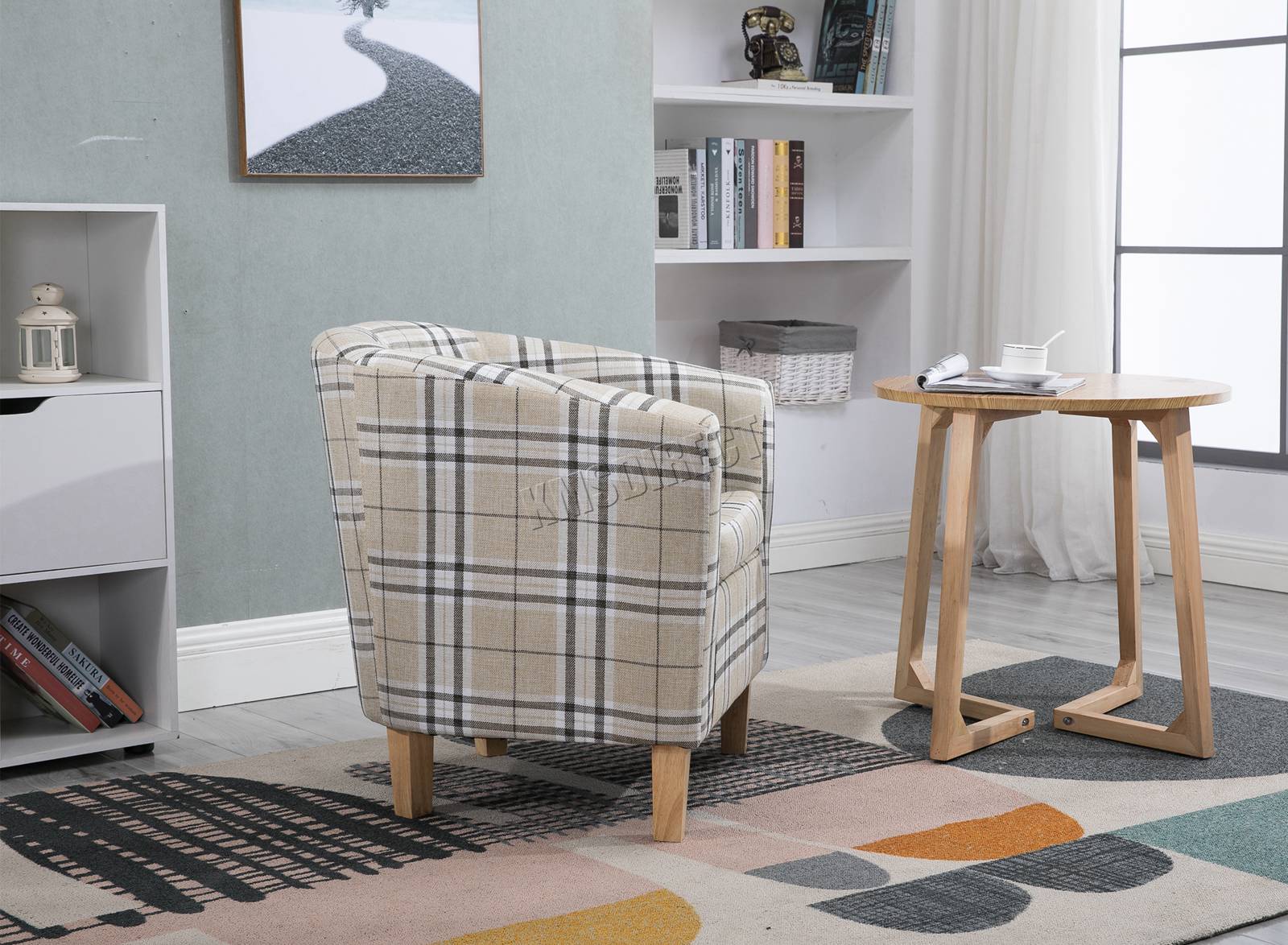 WestWood Linen Fabric Tub Chair TC03