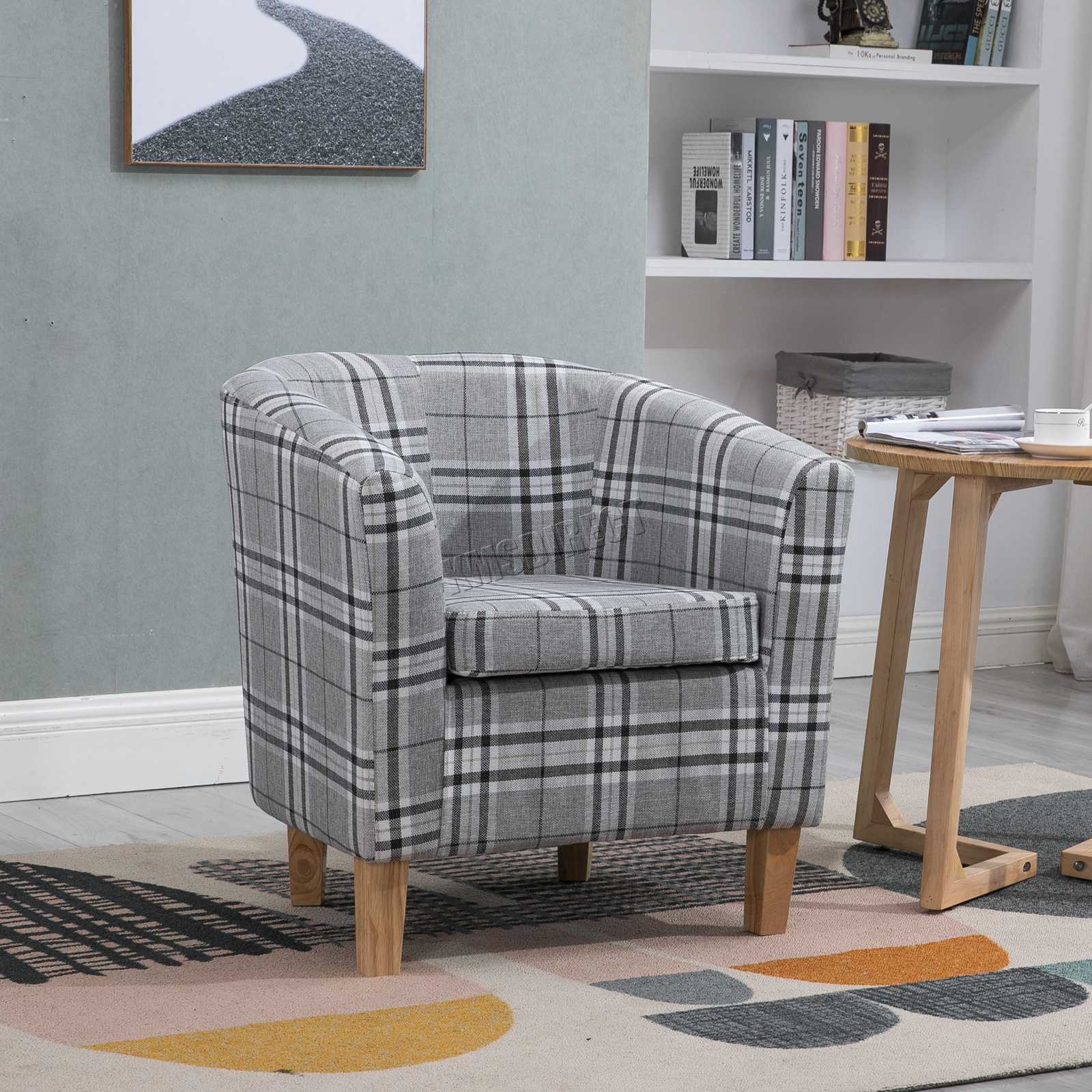 WestWood Linen Fabric Tub Chair TC03