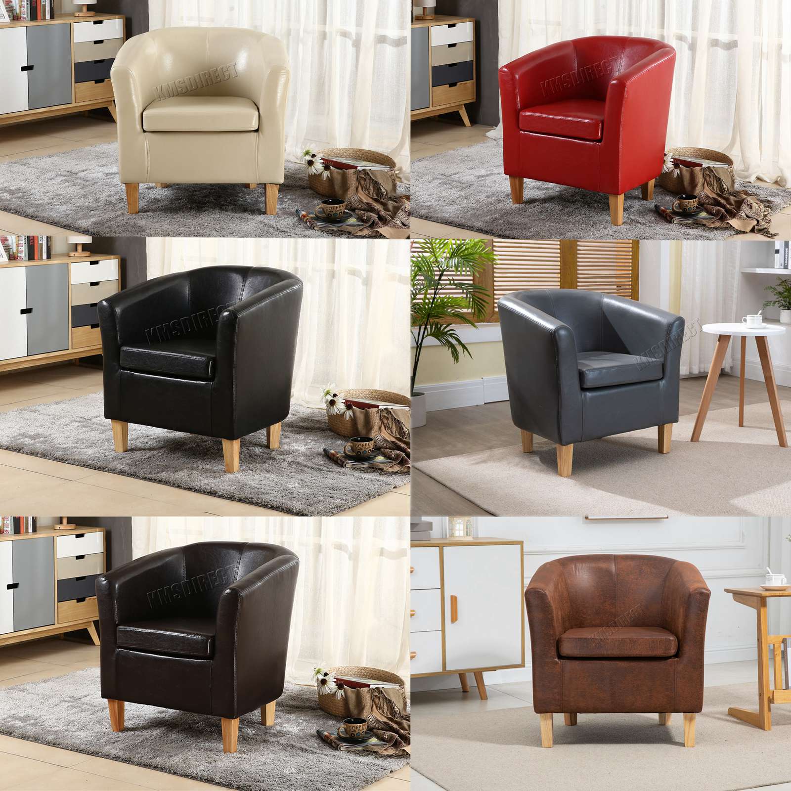 WestWood Tub Chair PU Faux Leather