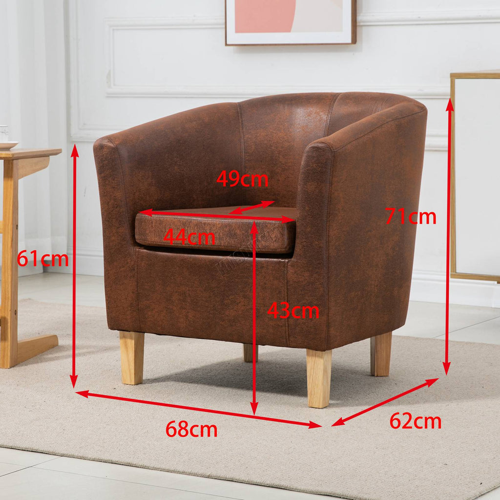 WestWood Tub Chair PU Faux Leather