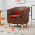 WestWood Tub Chair PU Faux Leather