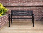 BIRCHTREE 3 Seater Garden Bench Seat Chair Slat Steel