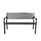 BIRCHTREE 3 Seater Garden Bench Seat Chair Slat Steel
