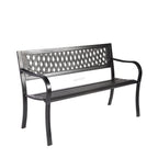 BIRCHTREE 3 Seater Garden Bench Seat Chair Slat Steel