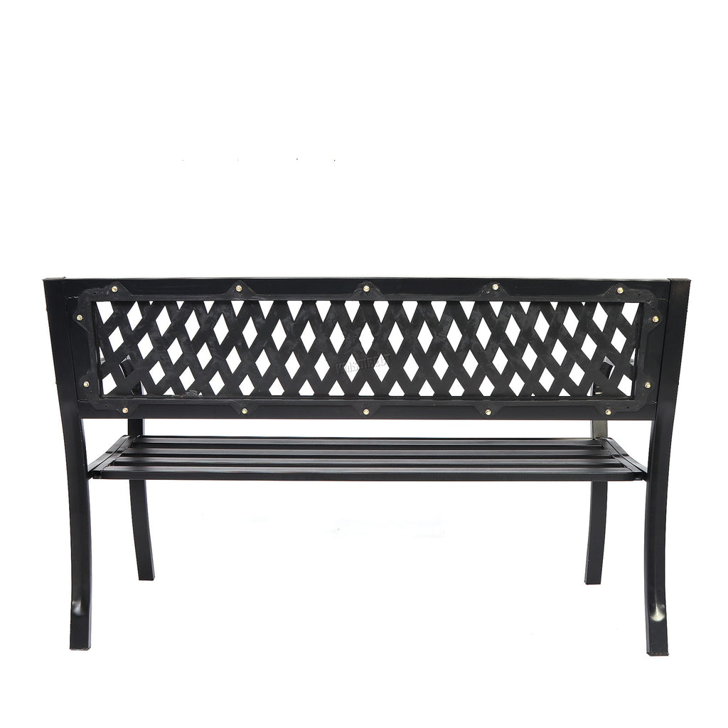 BIRCHTREE 3 Seater Garden Bench Seat Chair Slat Steel