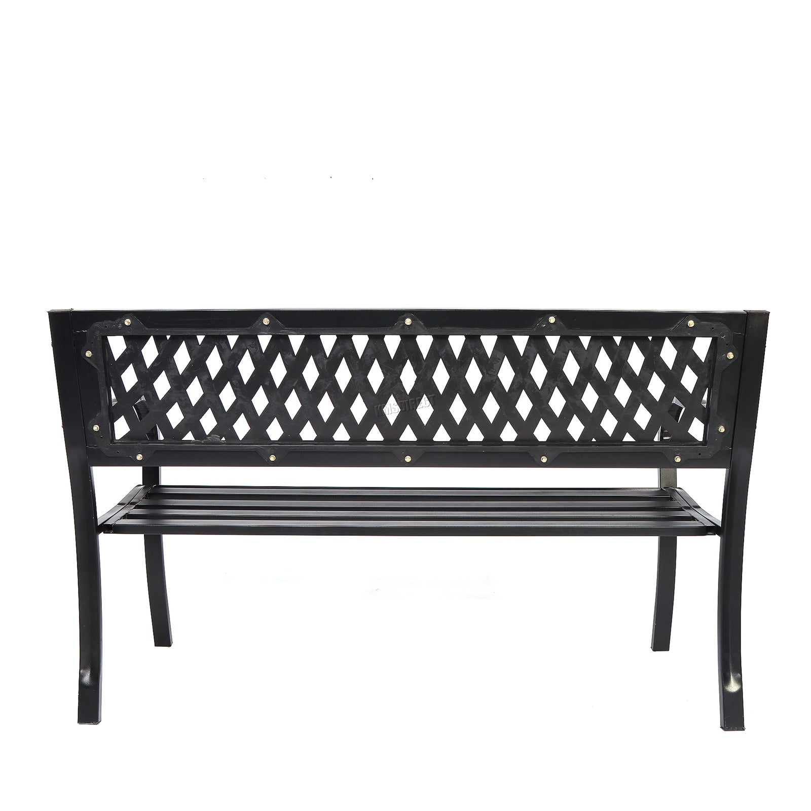 BIRCHTREE 3 Seater Garden Bench Seat Chair Slat Steel