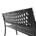 BIRCHTREE 3 Seater Garden Bench Seat Chair Slat Steel