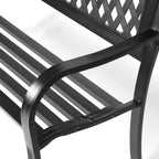 BIRCHTREE 3 Seater Garden Bench Seat Chair Slat Steel