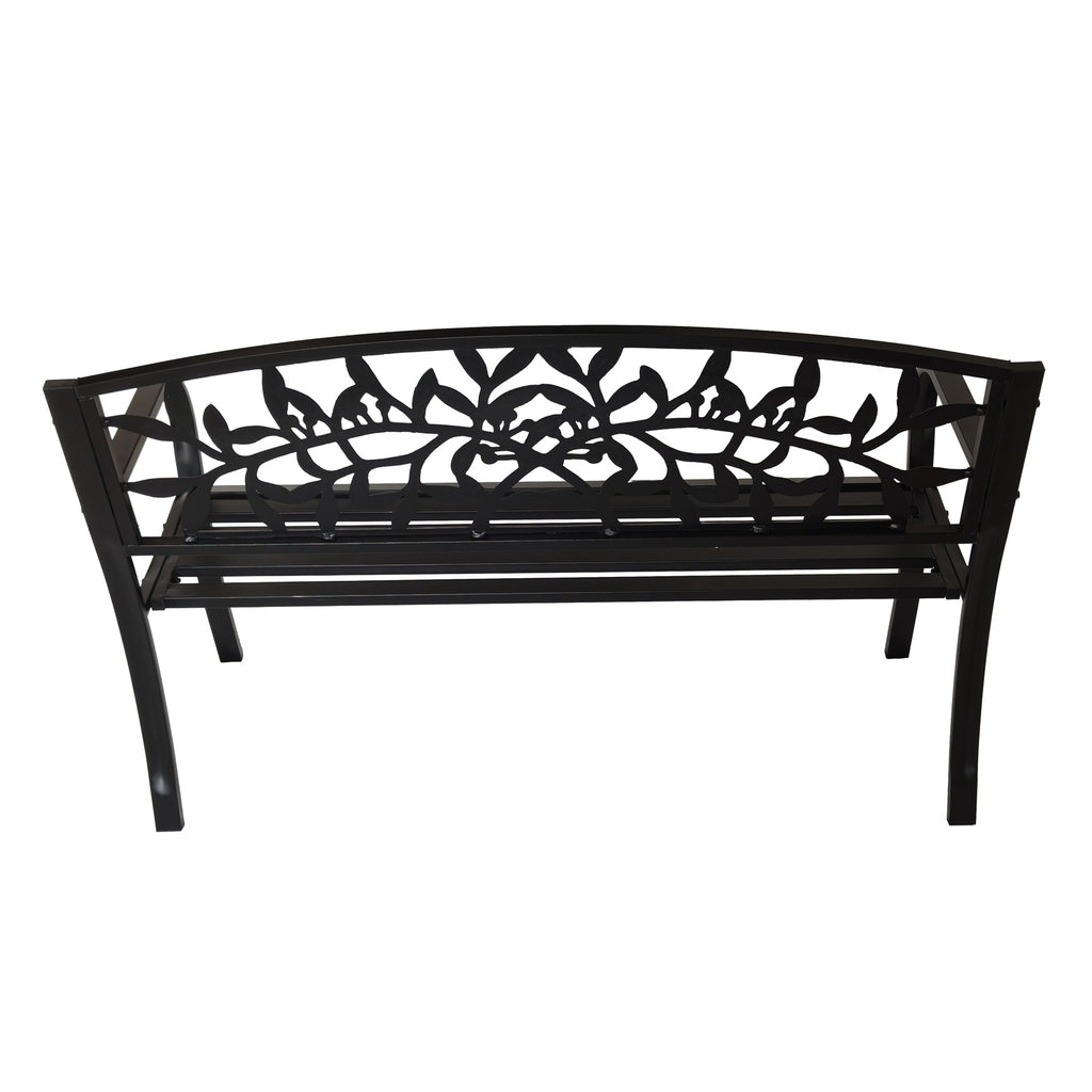 BIRCHTREE 3 Seater Garden Bench Seat Chair Slat Steel
