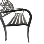 BIRCHTREE 3 Seater Garden Bench Seat Chair Slat Steel