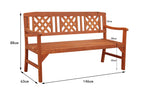 BIRCHTREE Wooden Garden Bench WGB01 Natural