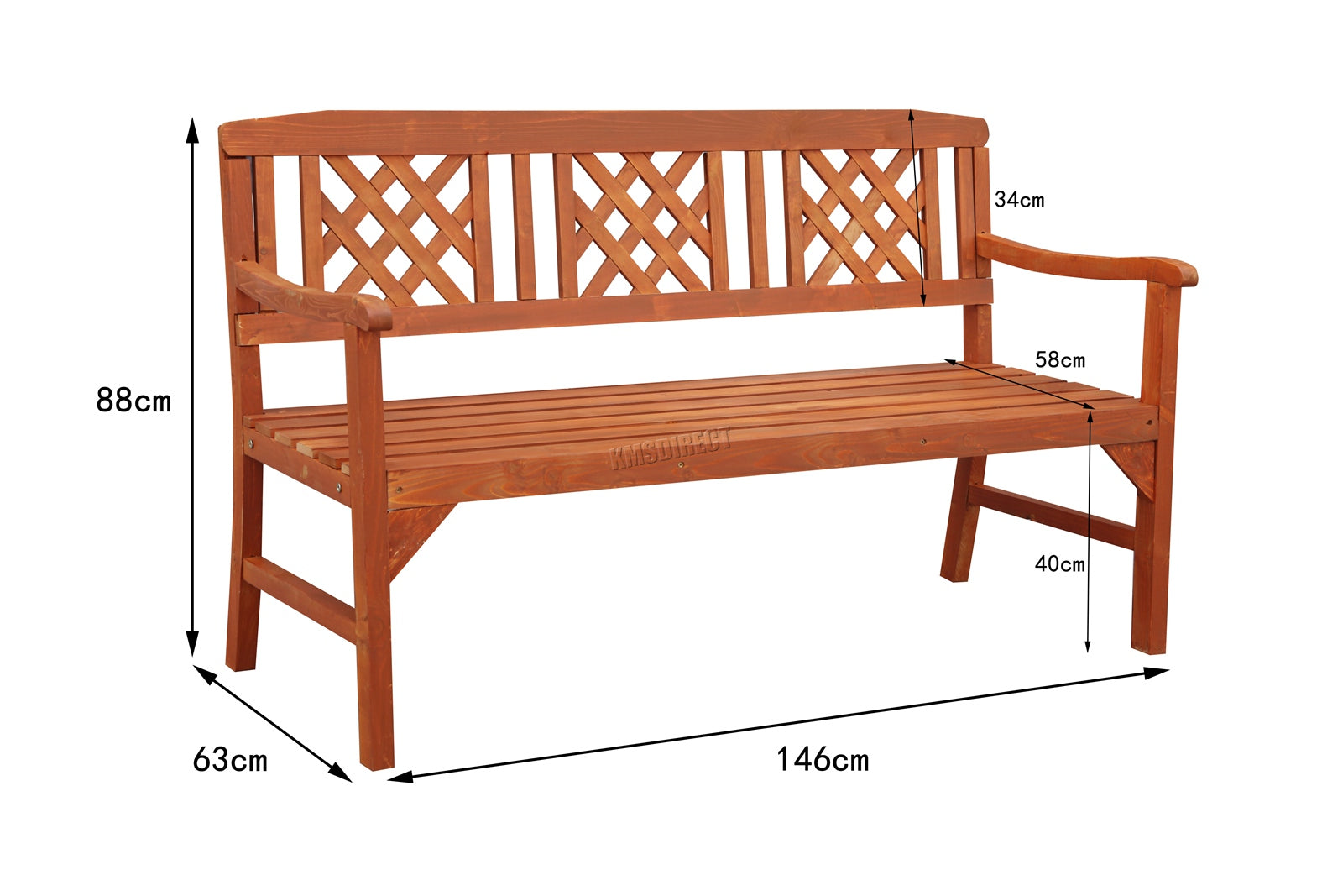 Birchtree Wooden Garden Bench WGB01