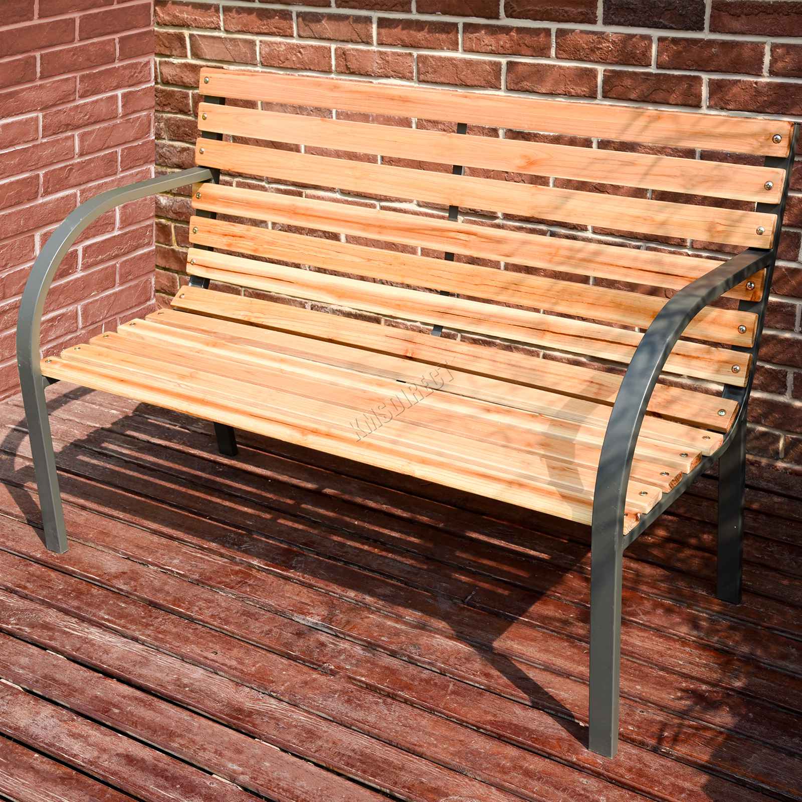 Birchtree Wood Slatted Garden Bench