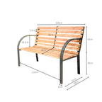BIRCHTREE Wood Slatted Garden Bench BT-WGB05 Natural