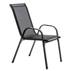 BIRCHTREE Garden Chairs Set of 4 Stackable