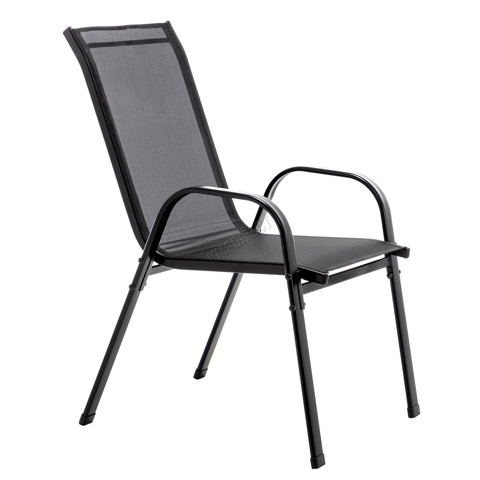 BIRCHTREE Garden Chairs Set of 4 Stackable
