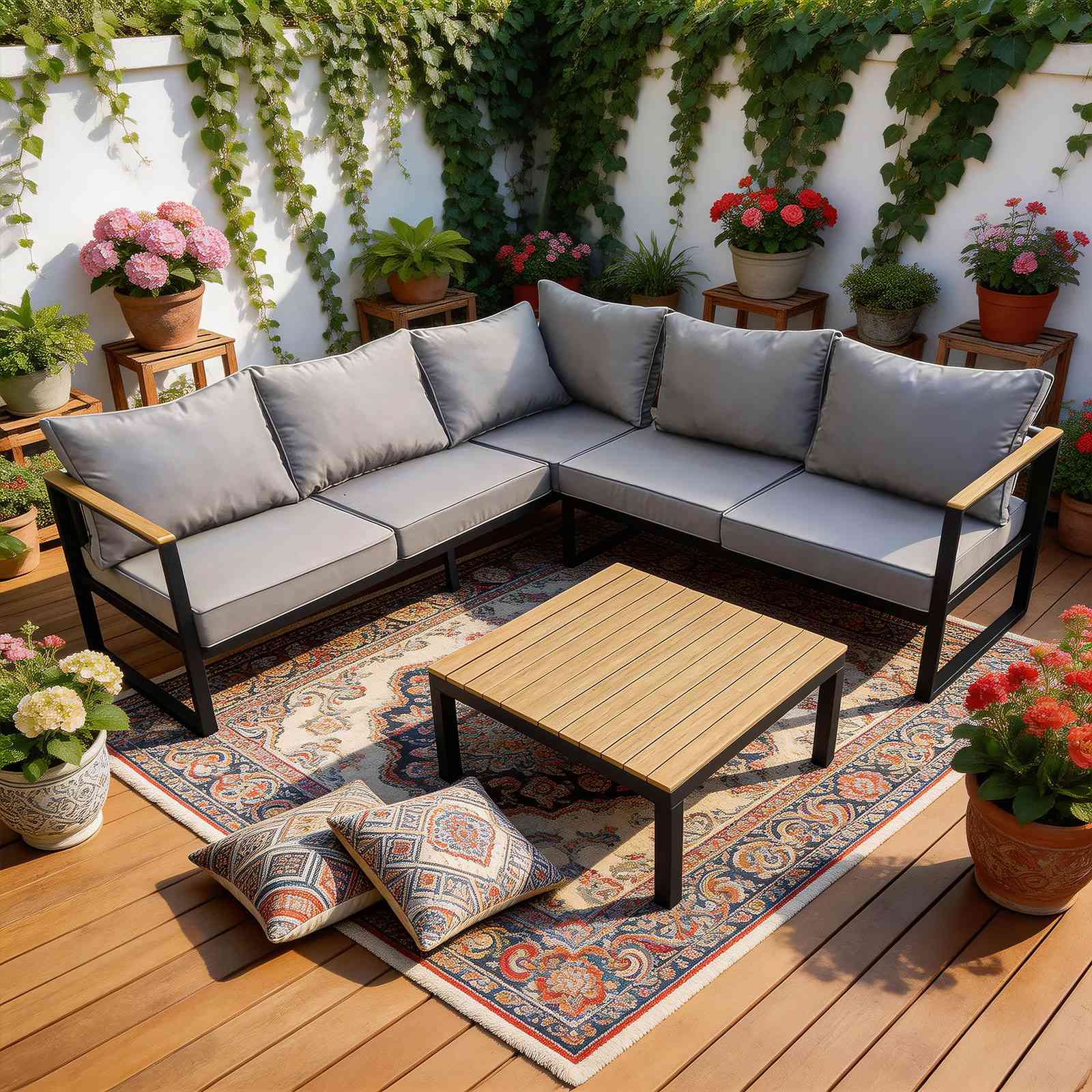BIRCHTREE Garden Furniture Set GFS03 Grey