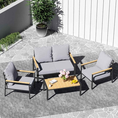 BIRCHTREE Garden Furniture Set GFS04 Grey