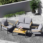 BIRCHTREE Garden Furniture Set GFS04 Grey