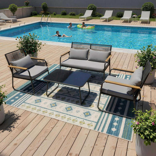 BIRCHTREE Garden Furniture Set GFS05 Grey