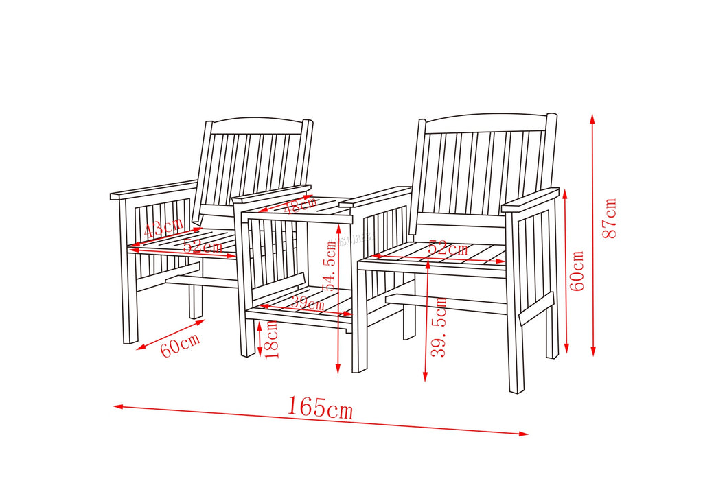 Birchtree Garden Love Seat