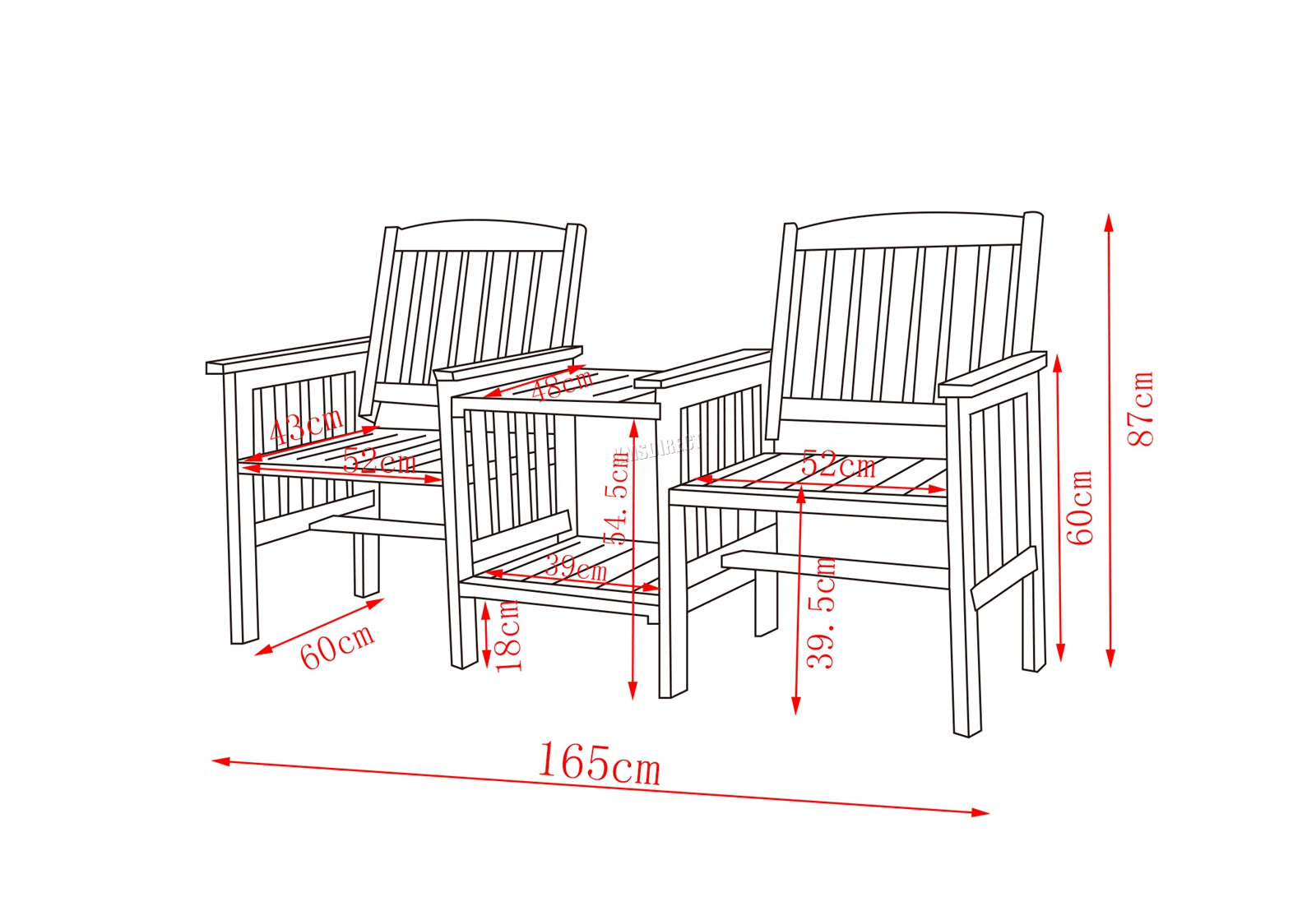 Birchtree Garden Love Seat