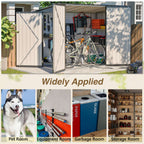 BIRCHTREE 4 x 8FT Bike Shed Metal Garden Shed Lockable