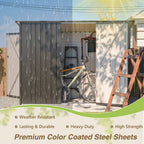 BIRCHTREE 4 x 8FT Bike Shed Metal Garden Shed Lockable