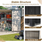 BIRCHTREE 4 x 8FT Bike Shed Metal Garden Shed Lockable