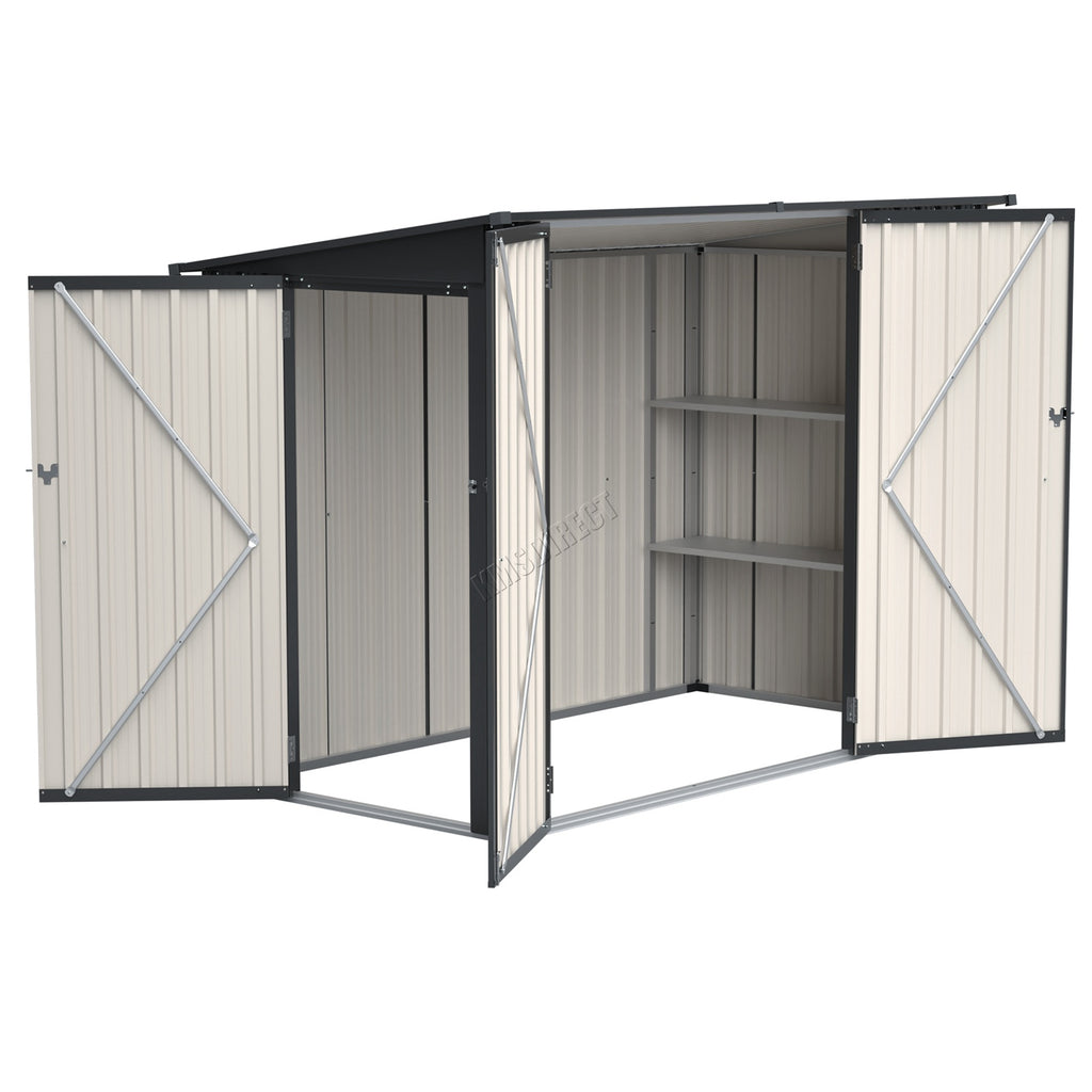 BIRCHTREE 4 x 8FT Bike Shed Metal Garden Shed Lockable