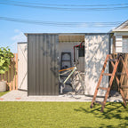 BIRCHTREE 4 x 8FT Bike Shed Metal Garden Shed Lockable
