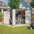 BIRCHTREE 4 x 8FT Bike Shed Metal Garden Shed Lockable