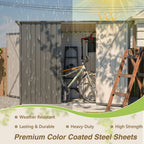 BIRCHTREE 4 x 8FT Bike Shed Metal Garden Shed Lockable